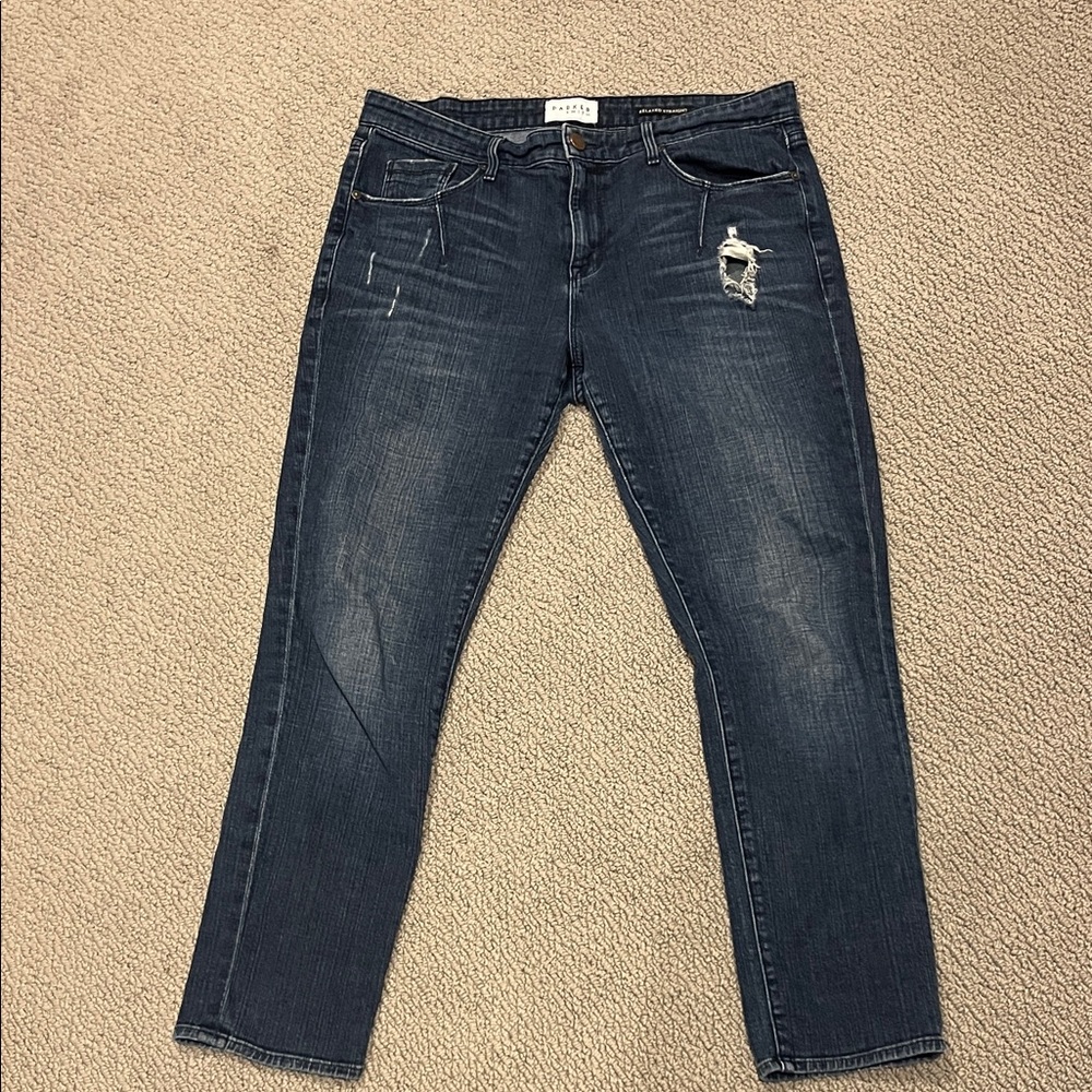 PARKER SMITH Dark Blue Straight Leg Jeans